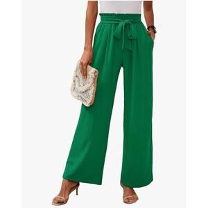 Women's Wide Leg Lounge Pants Tie Knot Loose Trousers